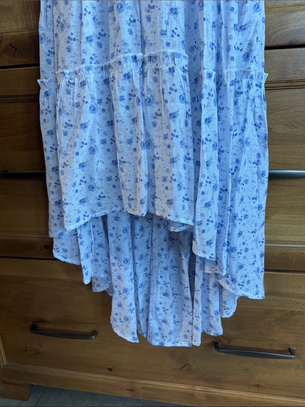 Altar'd State Light Blue Floral Tiered Maxi Dress - Picture 10 of 10